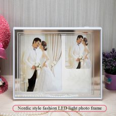 10cm X 15cm Golden LED Love Decoration Bedroom Photo Frame USB With Display Stand