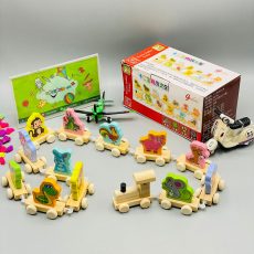 12 Educational Zodiac Sign Animal Wooden Train For Kids