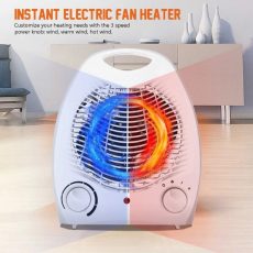 2000W Portable Lightweight Electric Fan Heater With Overheat Protection And Adjustable Thermostat Control