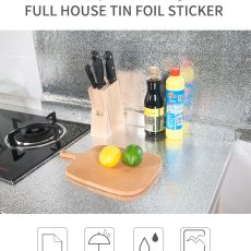 40 X 200cm Kitchen Oil-Proof Waterproof Stickers Aluminum Self Adhesive Wall Sticker DIY Wallpaper
