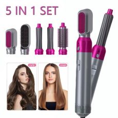 5 In 1 Detachable Hair Dryer Electric Blow Dryer Comb Negative Ion Straightener & Hair Curler