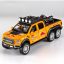 Red Bull Diecast Ford Raptor F150 6x6 Pickup Metal Model Pull Back With Light & Sound Car